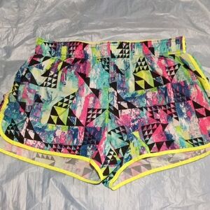 Victoria's Secret Neon Geometric Athletic Shorts